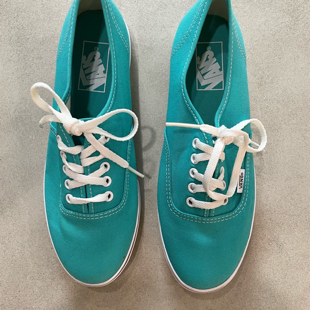 Vans turquoise sneakers womens size 8